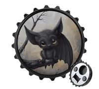Décapsuleur magnétique en forme de chauve-souris pour réfrigérateur - Décapsuleur rond magnétique - Décapsuleur plat pour cuisine et bar - Cadeau pour les amateurs de bière