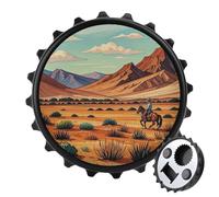 Décapsuleur magnétique en forme de cheval qui monte dans le Far West, outil de cuisine peu encombrant, décapsuleur amusant et aimant de réfrigérateur pour camping, voyage, camping, style noir