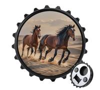 Décapsuleur magnétique en forme de chevaux qui courent dans le sable, outil de cuisine peu encombrant, décapsuleur amusant et aimant de réfrigérateur pour le camping, les voyages, le camping - Style