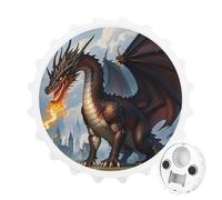 Décapsuleur magnétique en forme de dragons qui crachent de feu, outil de cuisine peu encombrant, décapsuleur amusant et aimant de réfrigérateur pour camping, voyage, camping, blanc