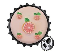 Décapsuleur magnétique en forme de pamplemousse mignon pour réfrigérateur - Ouvre-bouteille rond magnétique pour cuisine et bar, cadeau pour les amateurs de bière