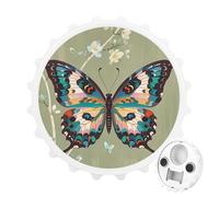 Décapsuleur magnétique en forme de papillon antique, outil de cuisine peu encombrant, décapsuleur amusant et aimant de réfrigérateur pour le camping, les voyages et le camping, style blanc