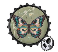 Décapsuleur magnétique en forme de papillon antique, outil de cuisine peu encombrant, décapsuleur amusant et aimant de réfrigérateur pour le camping, les voyages, le camping - Style noir