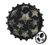 Décapsuleur magnétique en forme d'étoile pour réfrigérateur - Ouvre-bouteille rond magnétique pour cuisine et bar, cadeau pour les amateurs de bière