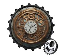 Décapsuleur magnétique en forme d'horloge Steampunk Rusty pour réfrigérateur - Ouvre-bouteille rond magnétique pour cuisine et bar, cadeau pour les amateurs de bière
