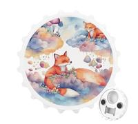 Décapsuleur magnétique Fox And Clouds pour réfrigérateur | Aimant de réfrigérateur puissant, décoration d'intérieur amusante, décapsuleur créatif avec récupérateur de bouchons