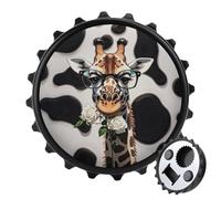 Décapsuleur magnétique Giraffe The Rose, outil de cuisine peu encombrant, décapsuleur de bière amusant et aimant de réfrigérateur pour camping, voyage, camping, style noir