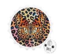 Décapsuleur magnétique imprimé papillon léopard, outil de cuisine peu encombrant, décapsuleur amusant et aimant de réfrigérateur pour camping, voyage, camping, blanc