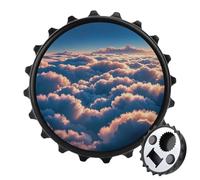 Décapsuleur magnétique On Top of The Cloud, outil de cuisine peu encombrant, décapsuleur amusant et aimant de réfrigérateur pour le camping, les voyages, le camping - Style noir