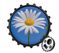 Décapsuleur magnétique Spring Daisy - Outil de cuisine pour économiser de l'espace - Ouvre-bière amusant et aimant de réfrigérateur pour le camping, les voyages et le camping - Style noir