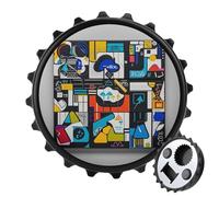 Décapsuleur magnétique Street Art, outil de cuisine peu encombrant, décapsuleur de bière amusant et aimant de réfrigérateur pour camping, voyage, camping, style noir