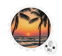 Décapsuleur magnétique Sunrise of on The Sea, outil de cuisine peu encombrant, décapsuleur amusant et aimant de réfrigérateur pour camping, voyage, camping, blanc