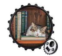 Décapsuleur magnétique The Kitten Sleeps, outil de cuisine peu encombrant, décapsuleur amusant et aimant de réfrigérateur pour le camping, les voyages, le camping - Style noir