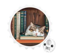 Décapsuleur magnétique The Kitten Sleeps, outil de cuisine peu encombrant, décapsuleur de bière amusant et aimant de réfrigérateur pour camping, voyage, camping, blanc