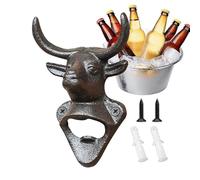Décapsuleur monté, outil de bière robuste, tête de avec poignée manuelle, barre en fer ouverte avec finition rustique, accessoire de décoration fonctionnelle, décapsuleur pour cuisine, garage