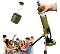 Décapsuleur Mortier à Bière, Mortar Beer Bottle Opener, Lanceur de Capsule de Bouteille, Ouvre Bouteille Mortier Amusant pour Bar, Fête, Cadeau Green,51mm