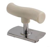 Décapsuleur multifonction avec engrenage rotatif qui s'adapte aux couvercles de 2,5 cm à 10,2 cm de diamètre pour une performance fiable dans la cuisine quotidienne (blanc)