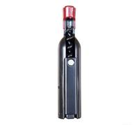 Décapsuleur multifonction avec rangement magnétique, outil de retrait de bouchon portable avec spirale en acier au carbone et poignée ergonomique en ABS pour bouteilles de bière, noir