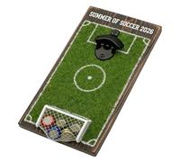 Décapsuleur mural avec bac de récupération - Design terrain de football - Décapsuleur décoratif pour cuisine, bar à la maison, garage, grotte, fans de football et collectionneurs