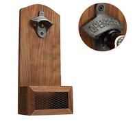 Décapsuleur mural, décapsuleur pour bière avec panier de récupération des capsules de bouteilles,de décoration de cuisine de bar