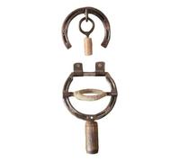 Décapsuleur mural en forme de fer à cheval rustique avec base en bois massif, style vintage industriel rustique en forme de fer à cheval, décoration et outil, pour bar