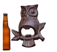 Décapsuleur mural - Fonte rustique, design de hibou robuste | Outil de décoration murale vintage, accessoire de barre de moulage de sable, ouvre-support nautique antique pour magasin Man Cave Use Tool