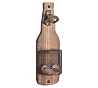Décapsuleur mural - Ouvre-bouteille vintage en bois pour cuisine, bar ou terrasse | Extracteur de caap mural rustique, cadeau pour homme et femme, anniversaire ou pendaison de crémaillère