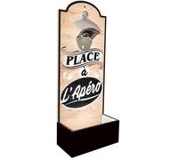 Cadoons - Décapsuleur mural décoratif - Place à l'apéro - Hauteur 30 cm - Largeur 12 - Profondeur 6 cm BEIGE G