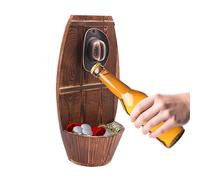 Décapsuleur mural rétro avec collecteur de bouchons, décapsuleur en bois, décapsuleur vintage mural pour bar, cuisine et terrasse, cadeau pour homme