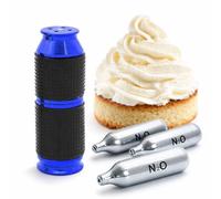 Décapsuleur N2O Cartouche Gaz Siphon Chantilly Craker Cartouches Protoxyde d'Azote Alimentaire pour Mousses et Crèmes Fraîches Sécurité Anti-Projection (1PCS)