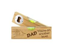 Décapsuleur personnalisé pour papa, Décapsuleur de bouteille en bois avec empreinte de pied gravée Grand-père Papa Cadeau pour les amateurs de bière pour la fête des pères, anniversaire, Noël