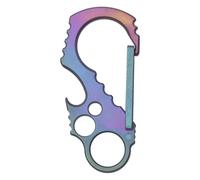 Décapsuleur porte-clés en titane, pince porte-clés, portable 2 en 1 pour la maison, l'école, le bureau