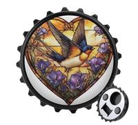 Décapsuleur rond en verre teinté en forme d'hirondelle volante pour réfrigérateur, cuisine, bureau