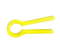 Décapsuleur rond rétractable au design universel pour ouvrir facilement la plupart des canettes de bouteilles grâce à un poids léger et simple (jaune, 4,6 x 12 x 1,2 cm)