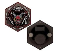 Décapsuleur Stranger Things Hellfire Club - Collection sous licence officielle édition limitée - D20 Dice Design - Envers magnétique - 90 x 100 mm