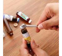 Décapsuleur universel économe en main-d'œuvre : espacement réglable, facile à ouvrir le bouchon - Métal + matériau ABS, boucle antidérapante, n'endommage pas le bouchon de la bouteille, un artefact