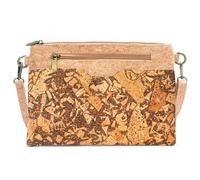 DeCarbonize Sac à bandoulière Fusion en liège et grains de café Produit naturel recyclé Pochette avec bandoulière amovible Végétalien Cuir durable, marron