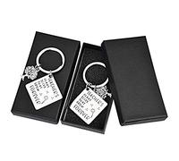 DECARETA 2 PCS Porte-Clés Professeur, Porte-Clés pour Enseignant avec 2 PCS Boîtes de Cadeaux Porte-Clés de Cadeau d'Appréciation des Enseignants pour Fête des enseignants, Thanksgiving, Graduation