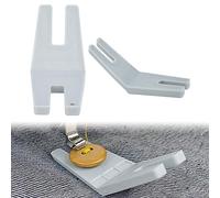 DECARETA 2 Pièces Pied de Biche Machine à Coudre Pied de Biche Point Droit Pied de Biche Couture en Plastique Accessoires Couture Machine a Coudre Blanc Compatible avec Brother Singer Janome