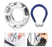 DECARETA 2Pcs Clé de Rayon à 8 Way Rayons, Clé à Molette en Acier Universel Outils de Réparation de Vélo Pour VTT Velo Route (10-15 Jauge)