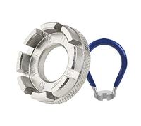 DECARETA 2Pcs Outil de Clé à Rayon, Roue à Rayons de Vélo à 8 Way Rayons en Acier Universel 6 en 1 Outils de Réparation de Vélo Pour VTT Velo Route (10-15 Jauge)