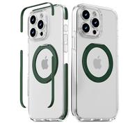 DecaStars Coque magnétique pour iPhone 15 Pro avec support rotatif à 360° [compatible avec MagSafe] [Protection de qualité militaire] [Bande amovible] Coque fine anti-jaunissement pour iPhone 15 Pro