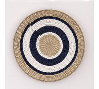 DECCARO Corbeille murale "Boho" bleue, grande