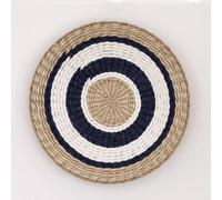 DECCARO Corbeille murale Boho bleue, grande taille