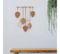 DECCARO Tenture murale en macramé "Bar", ocre, 40 x 82 cm