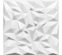 DECCART - Panneau Mural Decoratif 3D | Revetement mural | Panneaux Muraux | Polystyrène PSE | 50x50 cm Améthyste 12 m², 48 pièces, blanc