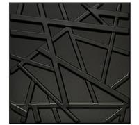 Deccart - Panneaux Muraux 50x50 cm - Panneau mural 3D Décoratif en EPS-Polystyrène - Plaque murale decorative - Décoration murale - Relief texturé - Wall Panel - Deco Mur - Noir, 48 pièces, 12m²