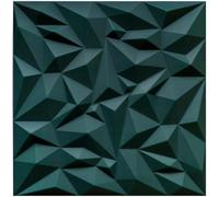 Deccart - Panneaux Muraux 50x50 cm - Panneau mural 3D Décoratif en EPS-Polystyrène - Plaque murale decorative - Décoration murale - Relief texturé - Wall Panel - Deco Mur - Vert, 8 pièces, 2m²