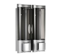 Decdeal 200 ml x 2 Distributeur de savon manuel, montage mural, double distributeur de douche, nettoyant pour les mains, distributeur de lotion, accessoire salle de bain