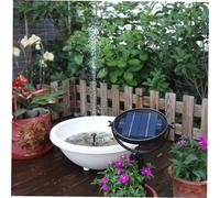 Decdeal 9V 3.5W Panneau Solaire Fontaine alimentée par l'énergie solaire Pompe à eau submersible sans balais Kit pour bain d'oiseaux Étang Tirer 190L/H 170cm Lift